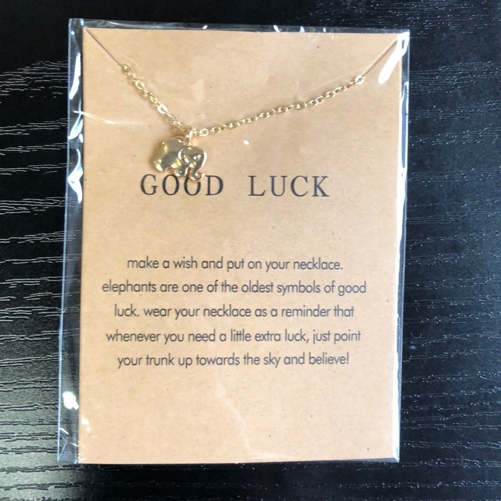 5/$20 good luck - elephant necklace